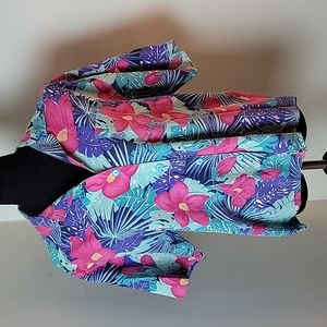 Vintage bright bold floral Hawaiian shirt